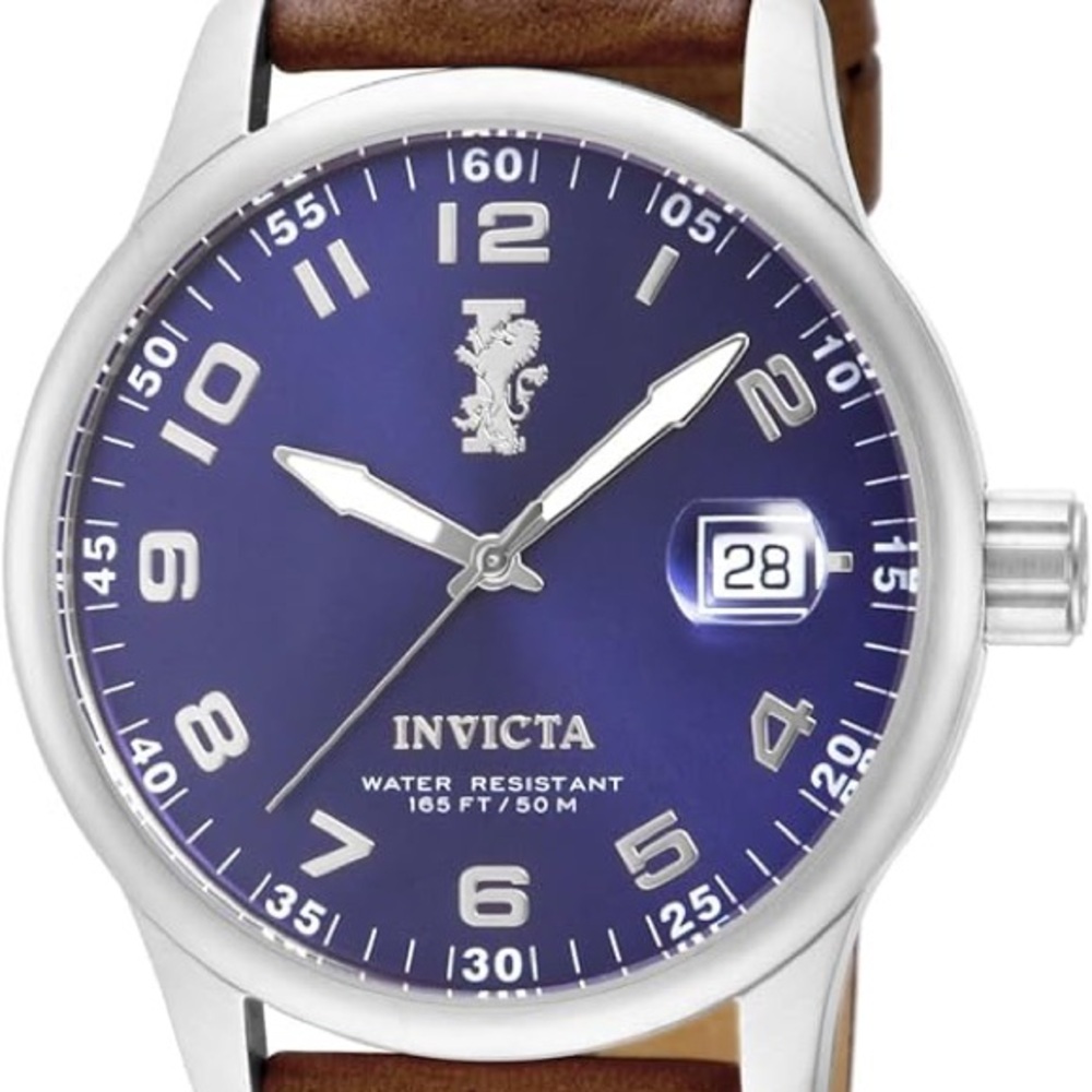 Invicta Brown Leather Strap Watch